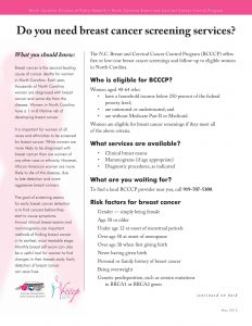 Breast Cancer Screening Fact Sheet
