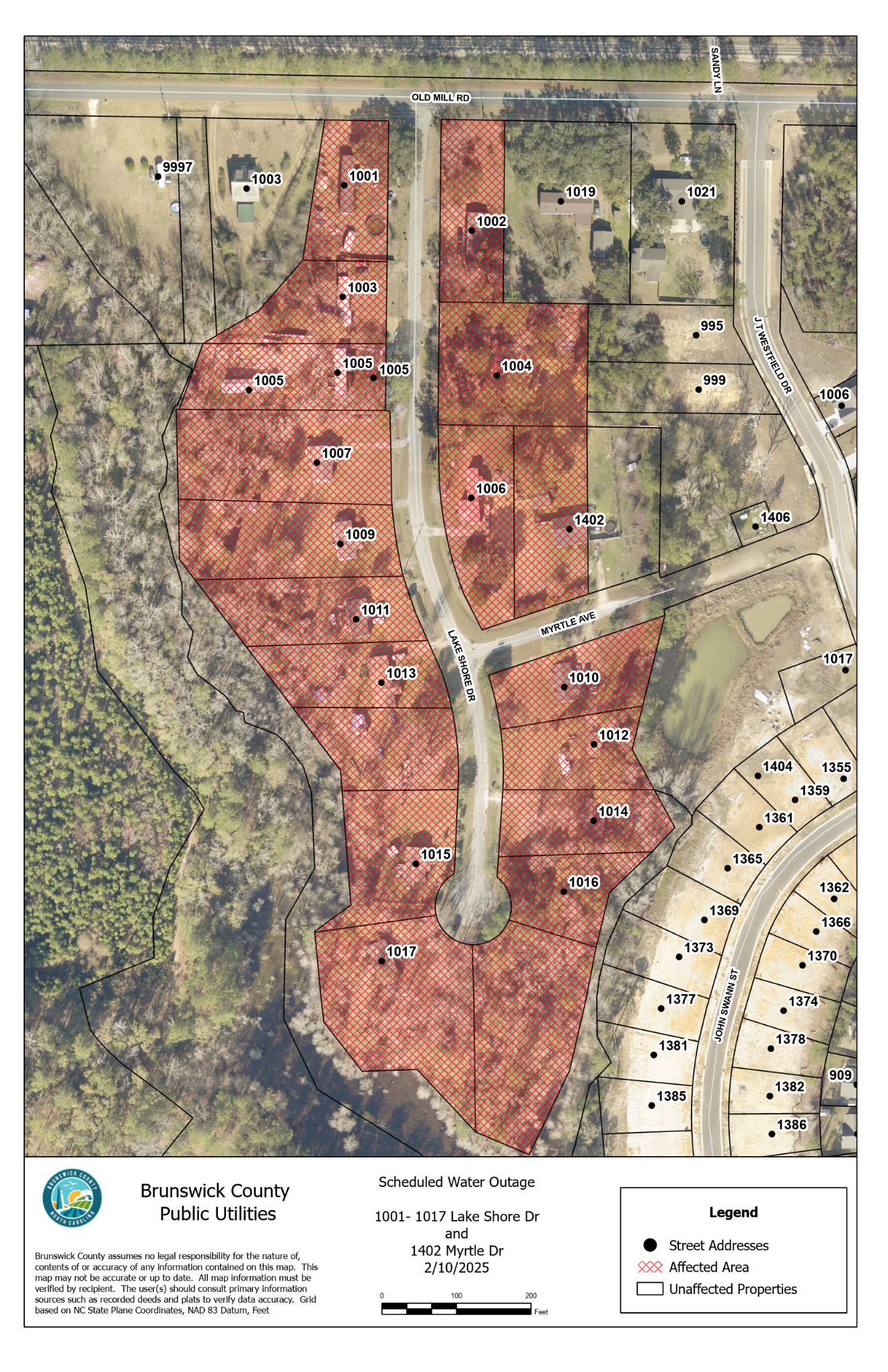 Scheduled Outage - Lake Shore Drive - 20250210