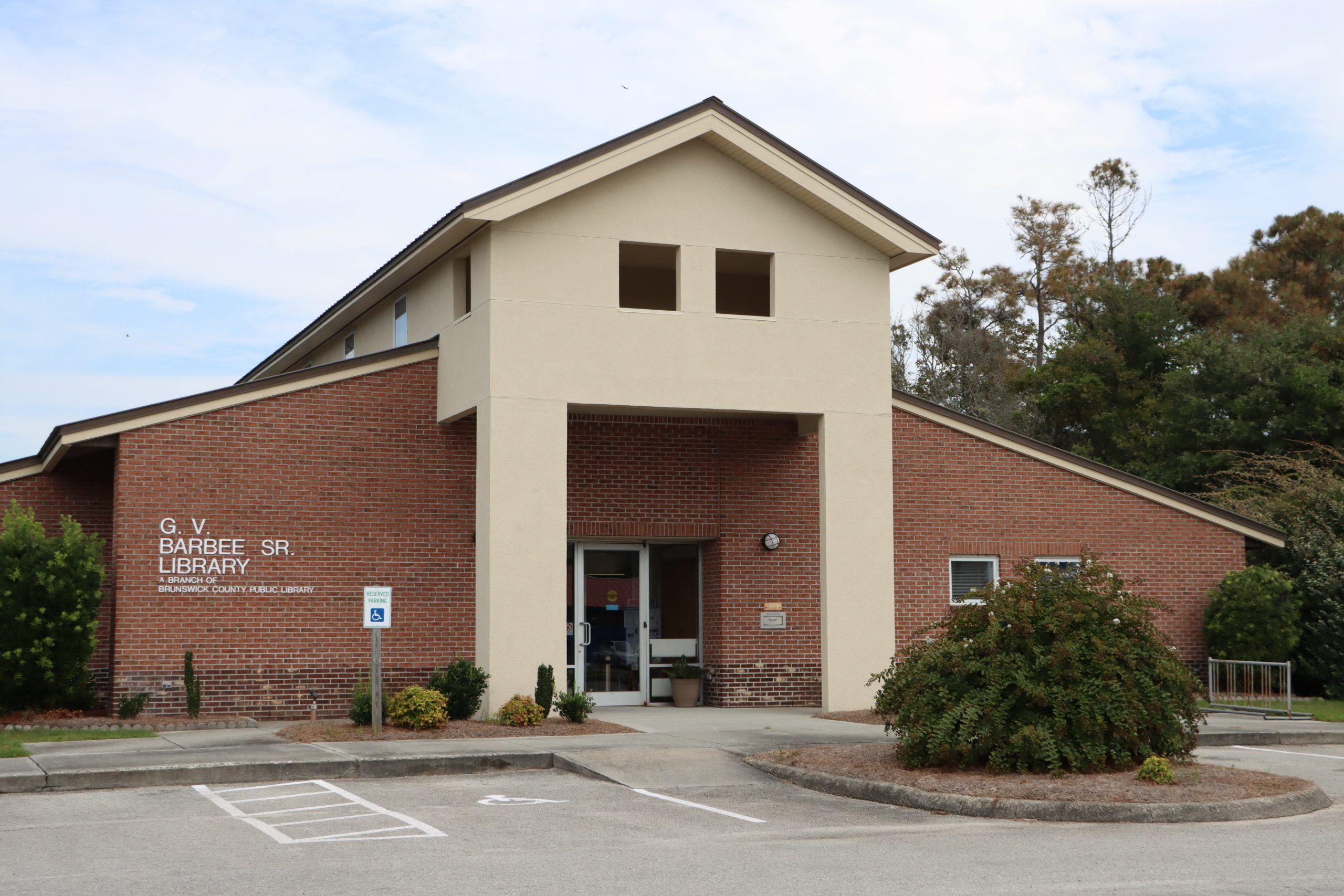 Brunswick County Library branch located in Oak Island, North Carolina.
